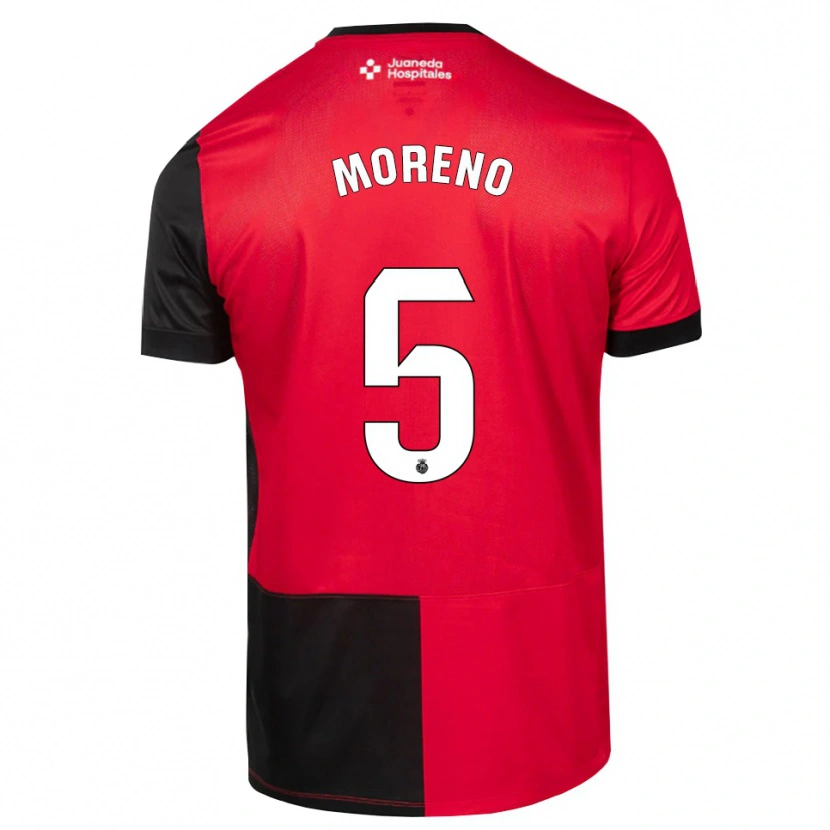 Danxen Kinder Alberto Moreno #5 Schwarz Rot Weiß Heimtrikot Trikot 2026/27 T-Shirt