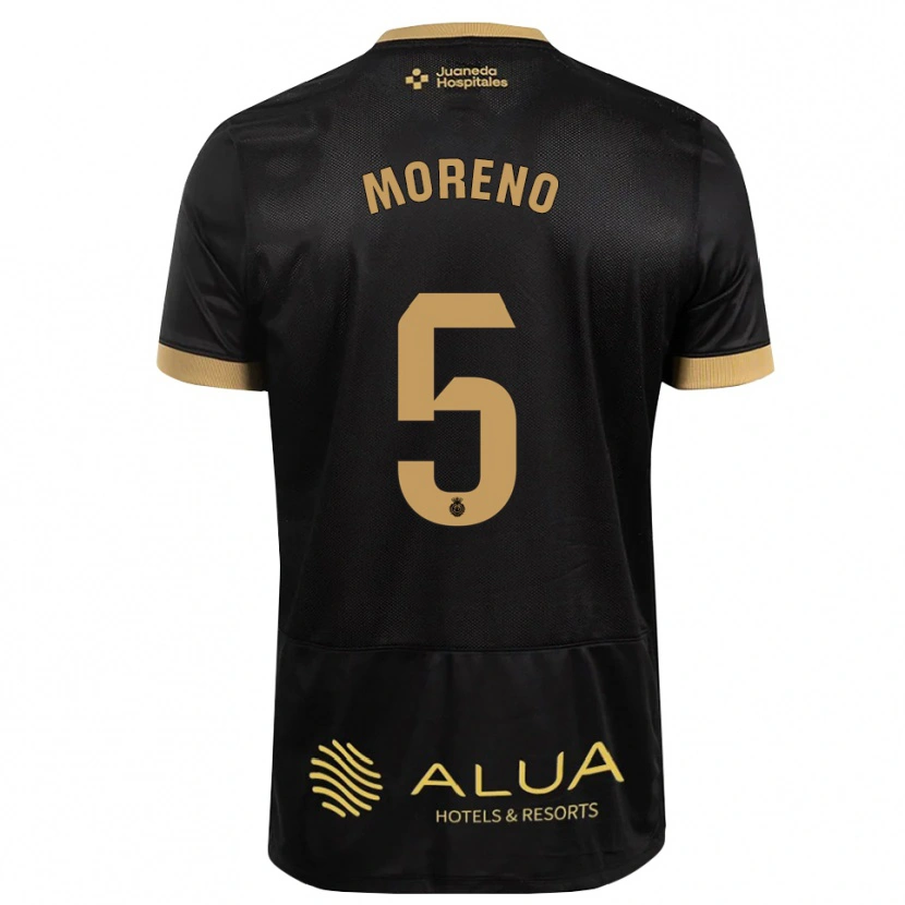 Danxen Kinder Alberto Moreno #5 Schwarz Sandbraun Burly Wood Auswärtstrikot Trikot 2026/27 T-Shirt