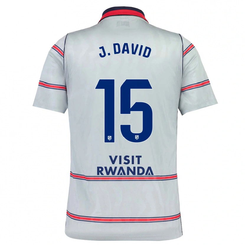 Danxen Kinder Jonathan David #15 Grau Rot Marineblau Ausweichtrikot Trikot 2026/27 T-Shirt