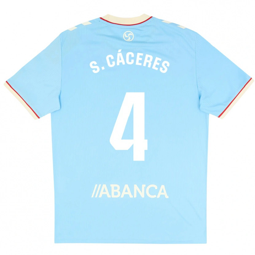 Danxen Herren Sebastián Cáceres #4 Himmelblau Weiß Rot Heimtrikot Trikot 2026/27 T-Shirt