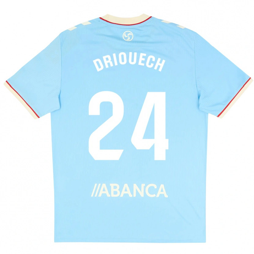 Danxen Herren Couhaib Driouech #24 Himmelblau Weiß Rot Heimtrikot Trikot 2026/27 T-Shirt