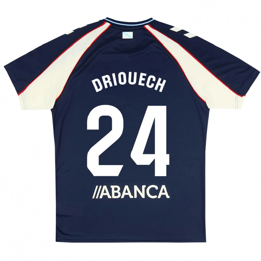 Danxen Herren Couhaib Driouech #24 Königsblau Rot Weiß Auswärtstrikot Trikot 2026/27 T-Shirt