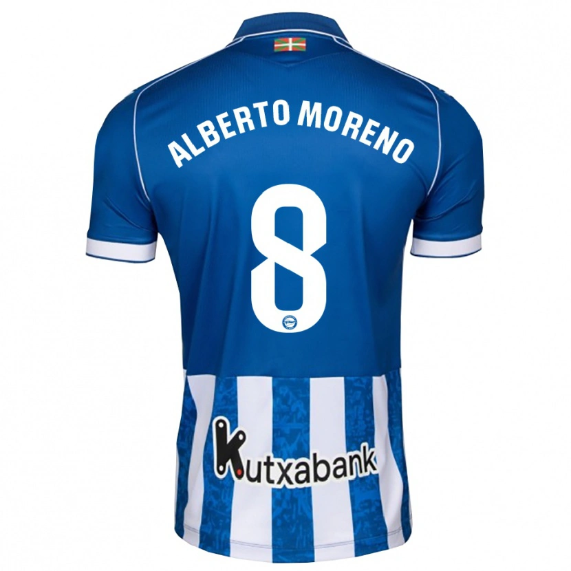 Danxen Herren Alberto Moreno #8 Blau Weiß Schwarz Heimtrikot Trikot 2026/27 T-Shirt