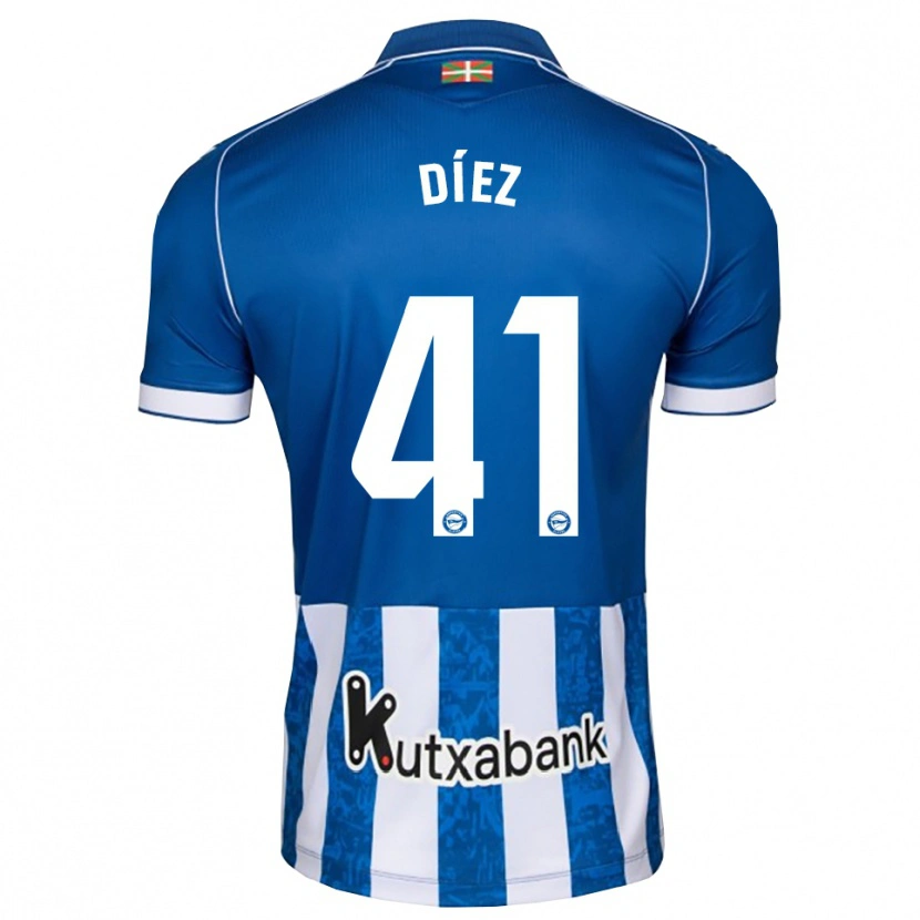 Danxen Herren Victor Díez #41 Blau Weiß Schwarz Heimtrikot Trikot 2026/27 T-Shirt