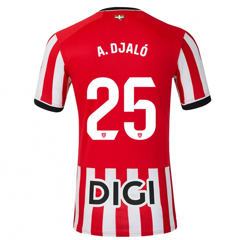 Danxen Herren Álvaro Djaló #25 Rot Schwarz Weiß Heimtrikot Trikot 2026/27 T-Shirt