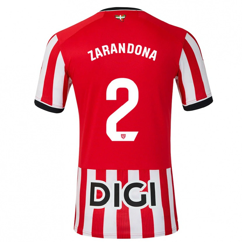 Danxen Herren Telmo Zarandona #2 Rot Schwarz Weiß Heimtrikot Trikot 2026/27 T-Shirt