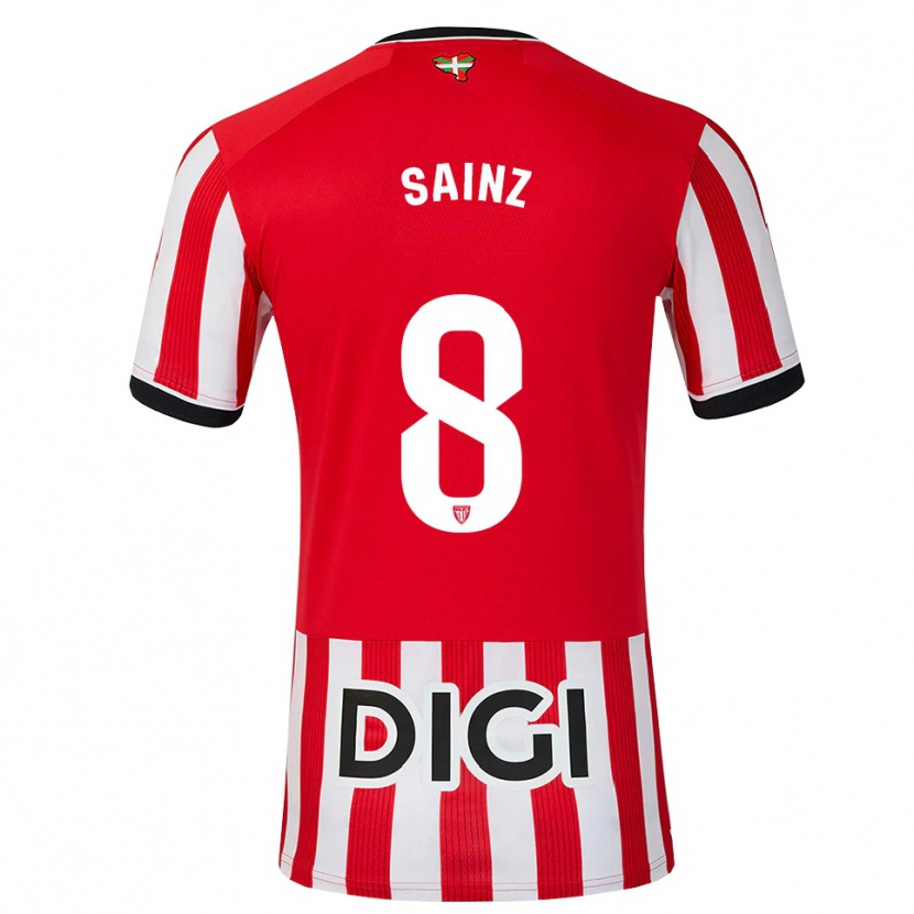 Danxen Herren Iñigo Sainz #8 Rot Schwarz Weiß Heimtrikot Trikot 2026/27 T-Shirt