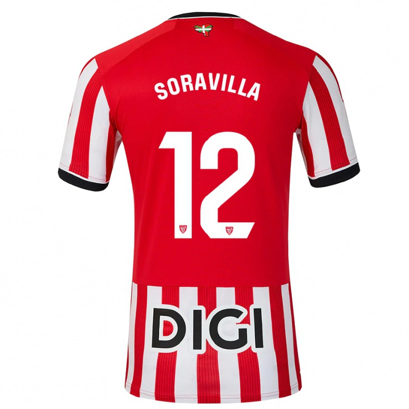 Danxen Herren Ander Soravilla #12 Rot Schwarz Weiß Heimtrikot Trikot 2026/27 T-Shirt