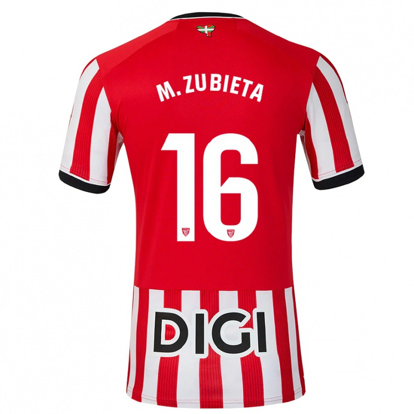 Danxen Herren Maite Zubieta Aranbarri #16 Rot Schwarz Weiß Heimtrikot Trikot 2026/27 T-Shirt
