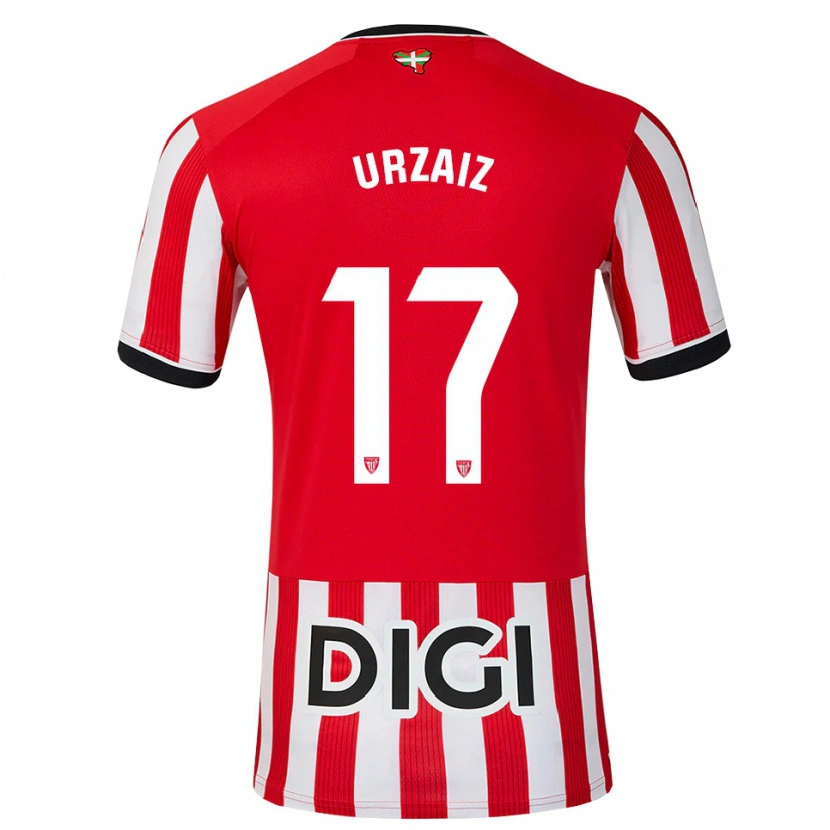 Danxen Herren Unax Urzaiz #17 Rot Schwarz Weiß Heimtrikot Trikot 2026/27 T-Shirt