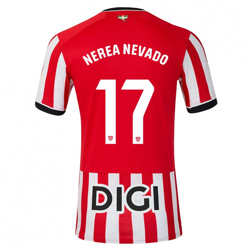 Danxen Herren Nerea Nevado Gómez #17 Rot Schwarz Weiß Heimtrikot Trikot 2026/27 T-Shirt