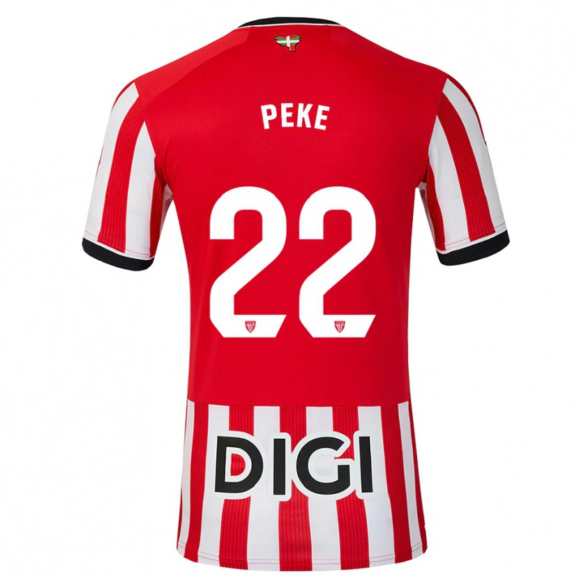 Danxen Herren Ainize Barea Nuñez #22 Rot Schwarz Weiß Heimtrikot Trikot 2026/27 T-Shirt
