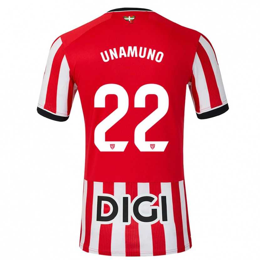 Danxen Herren Oier Unamuno #22 Rot Schwarz Weiß Heimtrikot Trikot 2026/27 T-Shirt