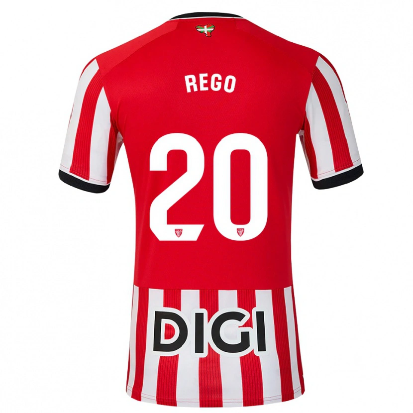 Danxen Herren Alejandro Rego #20 Rot Schwarz Weiß Heimtrikot Trikot 2026/27 T-Shirt