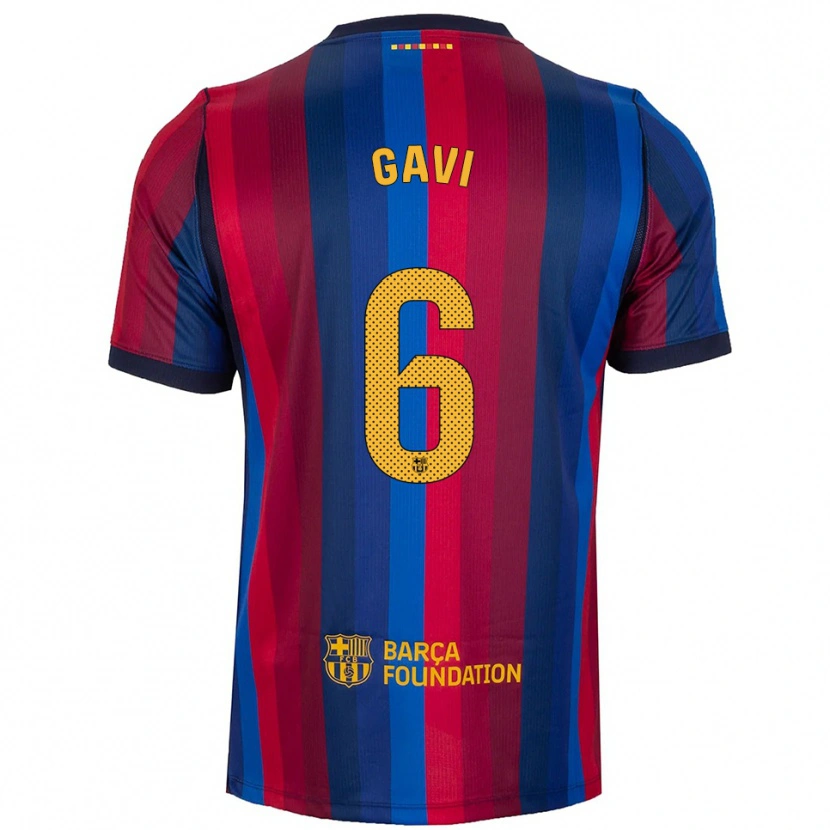 Danxen Herren Pablo Martín Páez Gavira #6 Königsblau Rot Gelb Heimtrikot Trikot 2026/27 T-Shirt