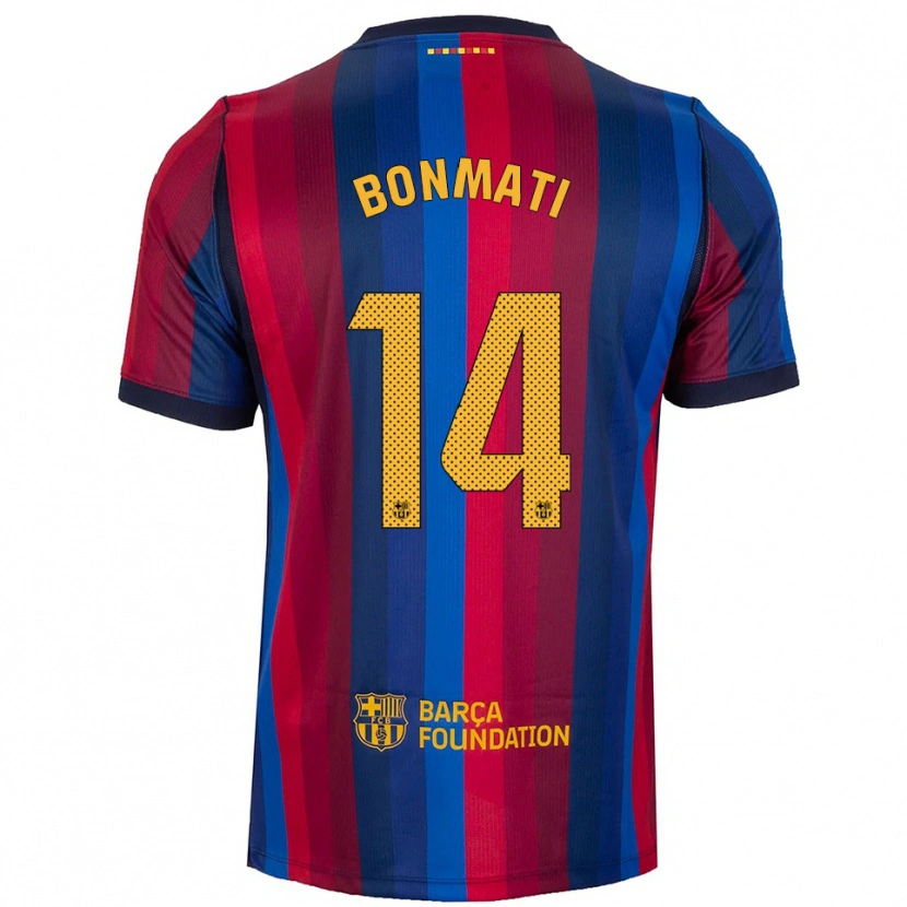Danxen Herren Aitana Bonmati #14 Königsblau Rot Gelb Heimtrikot Trikot 2026/27 T-Shirt