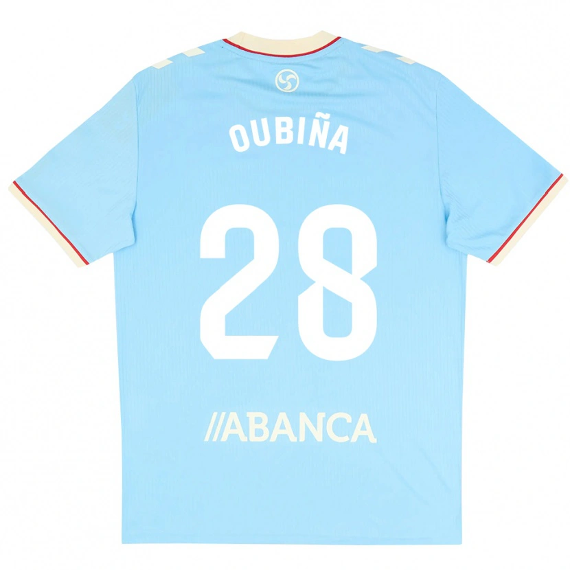 Danxen Herren Jimena Oubiña #28 Himmelblau Weiß Rot Heimtrikot Trikot 2026/27 T-Shirt