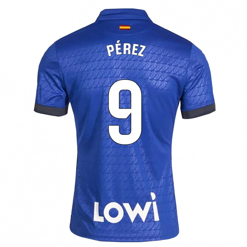 Danxen Herren Joselu Pérez #9 Blau Weiß Schwarz Heimtrikot Trikot 2026/27 T-Shirt