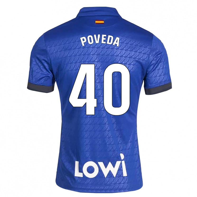 Danxen Herren Pedro Poveda #40 Blau Weiß Schwarz Heimtrikot Trikot 2026/27 T-Shirt