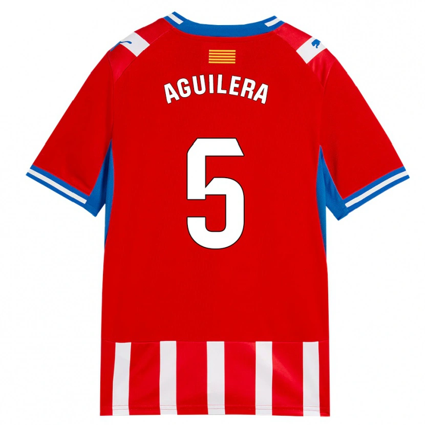 Danxen Herren Oriol Aguilera #5 Rot Weiß Himmelblau Heimtrikot Trikot 2026/27 T-Shirt