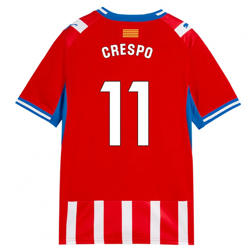 Danxen Herren Lydia Crespo #11 Rot Weiß Himmelblau Heimtrikot Trikot 2026/27 T-Shirt