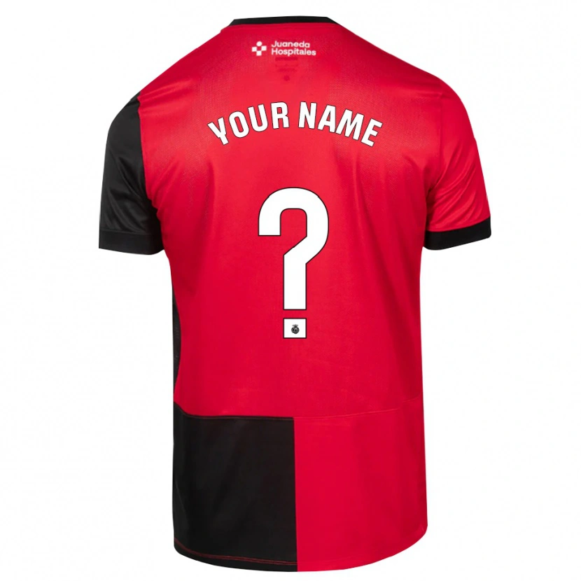 Danxen Herren Ihren Namen #0 Schwarz Rot Weiß Heimtrikot Trikot 2026/27 T-Shirt
