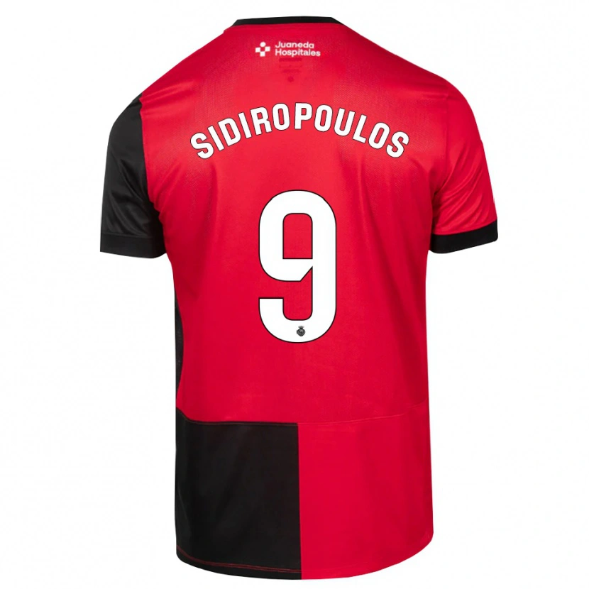 Danxen Herren Anastasios Sidiropoulos #9 Schwarz Rot Weiß Heimtrikot Trikot 2026/27 T-Shirt