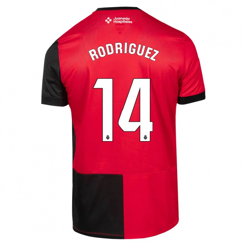 Danxen Herren Diego Rodríguez #14 Schwarz Rot Weiß Heimtrikot Trikot 2026/27 T-Shirt