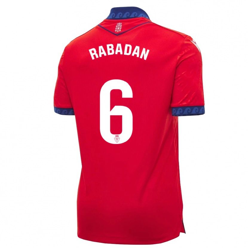 Danxen Herren David Rabadán #6 Rot Marineblau Weiß Heimtrikot Trikot 2026/27 T-Shirt