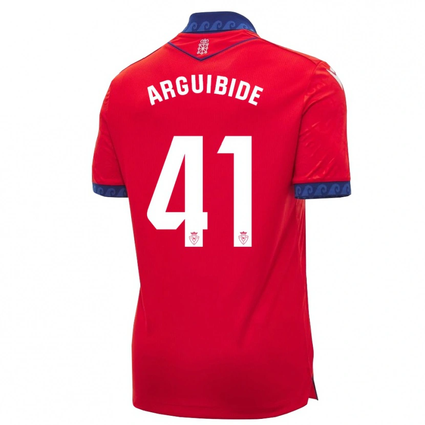 Danxen Herren Iñigo Arguibide #41 Rot Marineblau Weiß Heimtrikot Trikot 2026/27 T-Shirt