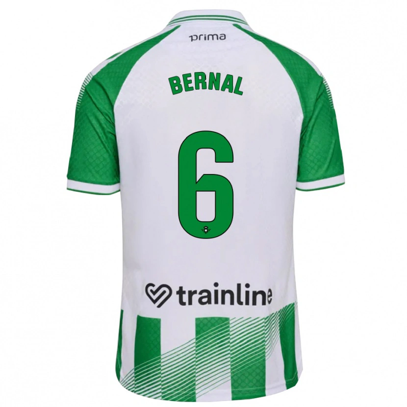 Danxen Herren Facundo Bernal #6 Hellgrün Schwarz Weiß Heimtrikot Trikot 2026/27 T-Shirt