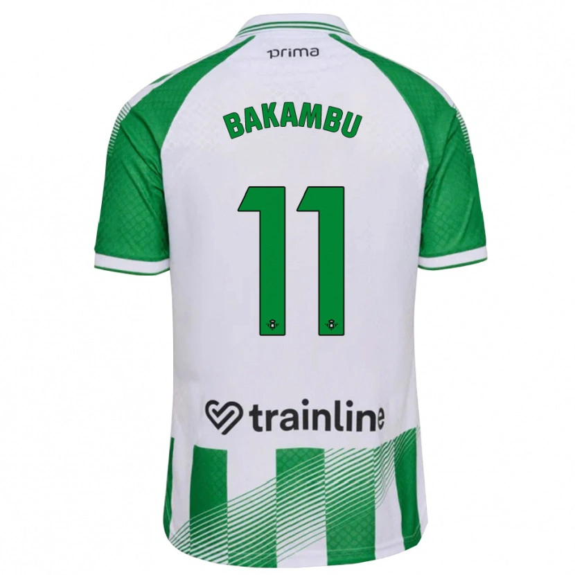 Danxen Herren Cedric Bakambu #11 Hellgrün Schwarz Weiß Heimtrikot Trikot 2026/27 T-Shirt