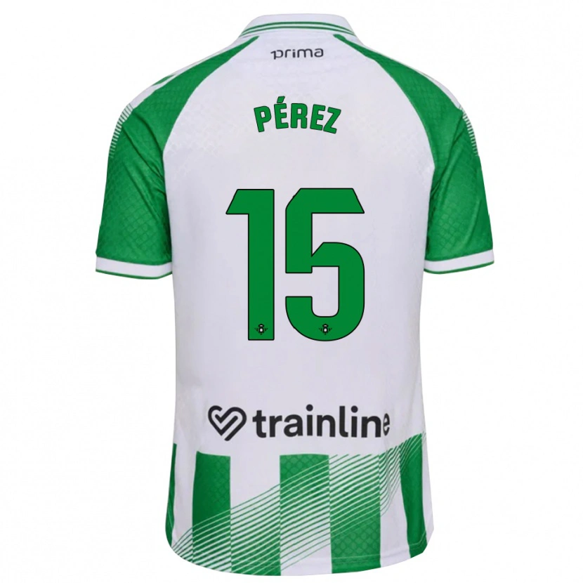 Danxen Herren Álex Pérez #15 Hellgrün Schwarz Weiß Heimtrikot Trikot 2026/27 T-Shirt