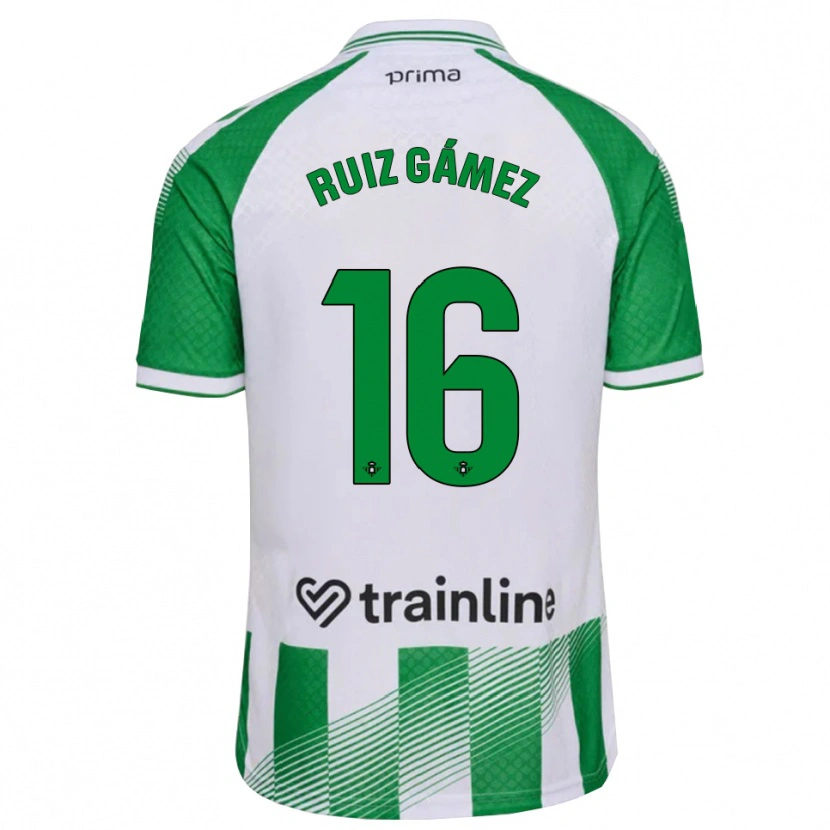 Danxen Herren María Ruiz #16 Hellgrün Schwarz Weiß Heimtrikot Trikot 2026/27 T-Shirt