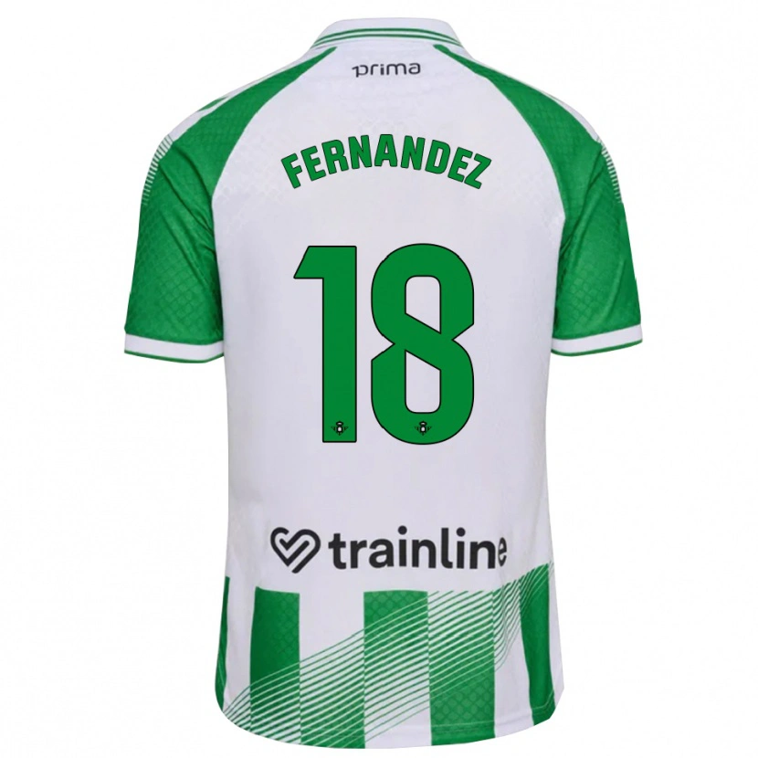 Danxen Herren Nicolás Fernández #18 Hellgrün Schwarz Weiß Heimtrikot Trikot 2026/27 T-Shirt