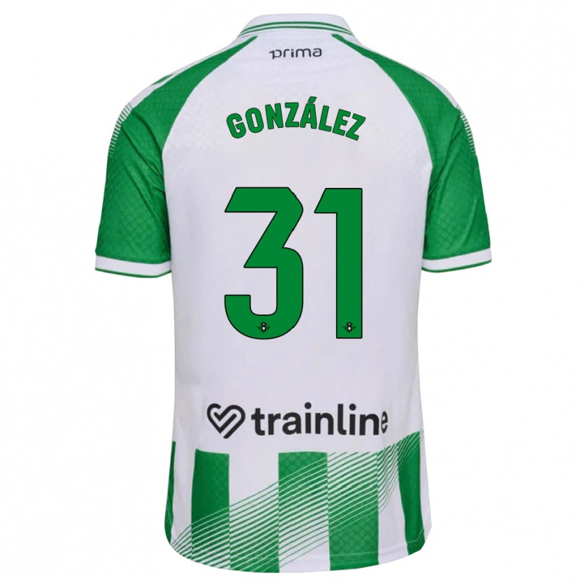 Danxen Herren Manu González #31 Hellgrün Schwarz Weiß Heimtrikot Trikot 2026/27 T-Shirt