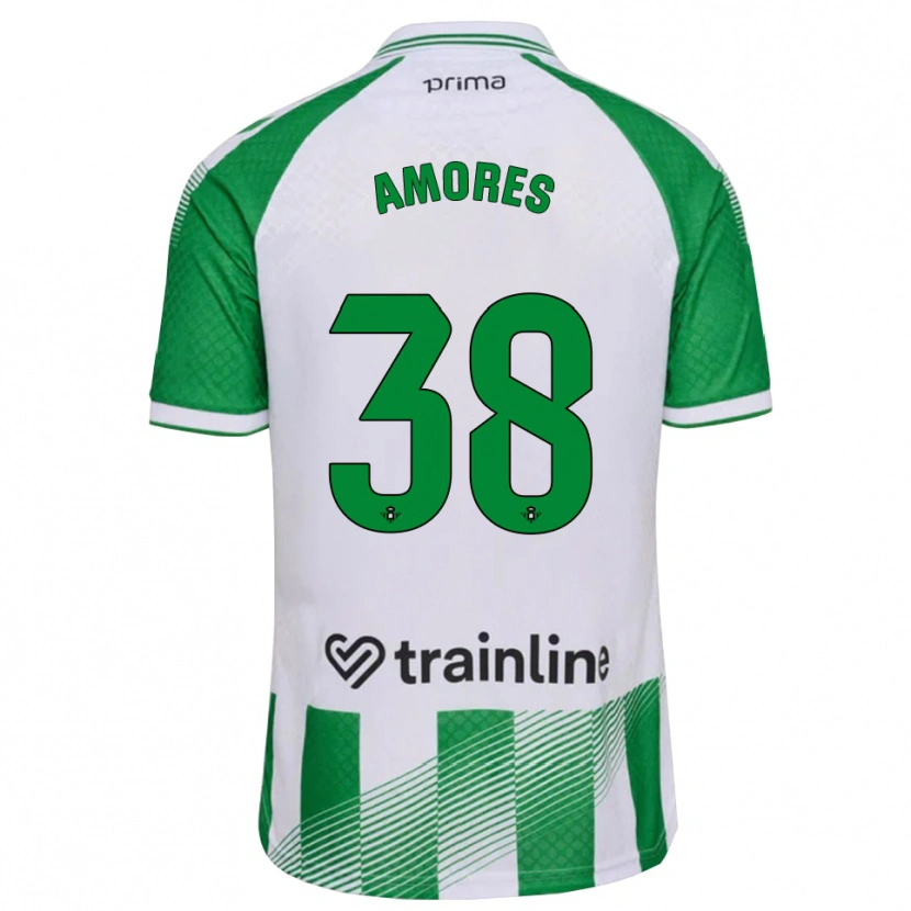 Danxen Herren Iker Amores #38 Hellgrün Schwarz Weiß Heimtrikot Trikot 2026/27 T-Shirt