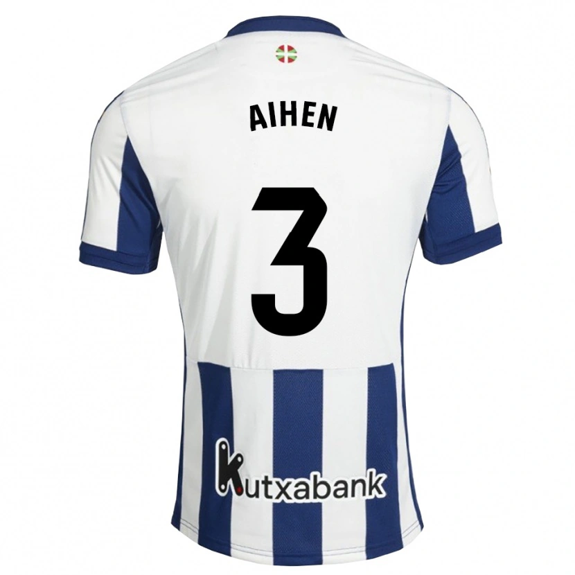 Danxen Herren Aihen Muñoz #3 Marineweiß Goldrute Heimtrikot Trikot 2026/27 T-Shirt