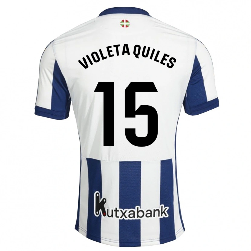 Danxen Herren Violeta Quiles #15 Marineweiß Goldrute Heimtrikot Trikot 2026/27 T-Shirt