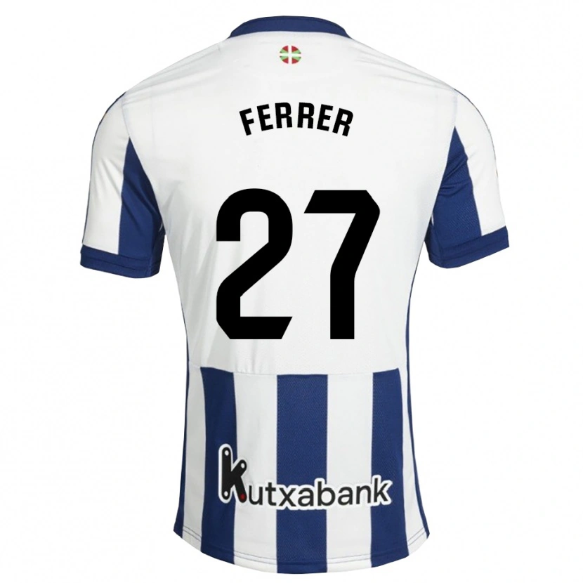 Danxen Herren Iker Ferrer #27 Marineweiß Goldrute Heimtrikot Trikot 2026/27 T-Shirt