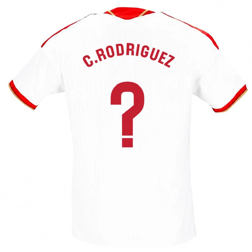 Danxen Herren Carlos Rodríguez #0 Weiß Rot Heimtrikot Trikot 2026/27 T-Shirt
