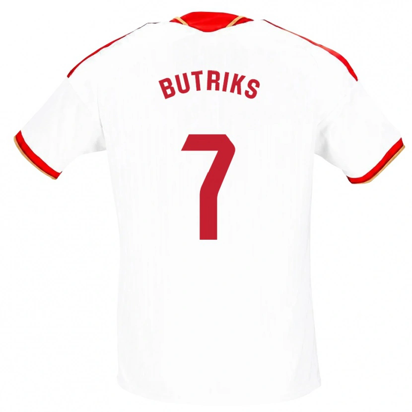 Danxen Herren Artjoms Butriks #7 Weiß Rot Heimtrikot Trikot 2026/27 T-Shirt