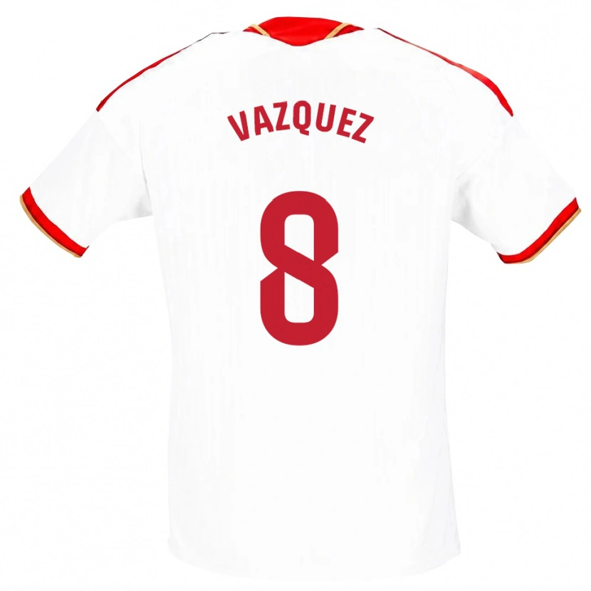 Danxen Herren Manolo Vazquez #8 Weiß Rot Heimtrikot Trikot 2026/27 T-Shirt