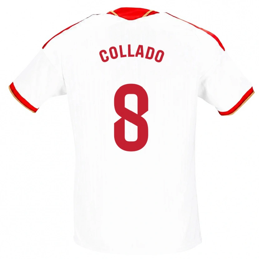 Danxen Herren Alberto Collado #8 Weiß Rot Heimtrikot Trikot 2026/27 T-Shirt