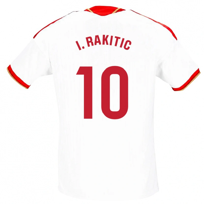 Danxen Herren Ivan Rakitic #10 Weiß Rot Heimtrikot Trikot 2026/27 T-Shirt