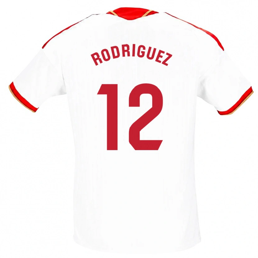 Danxen Herren Lucía María Rodríguez Herrero #12 Weiß Rot Heimtrikot Trikot 2026/27 T-Shirt