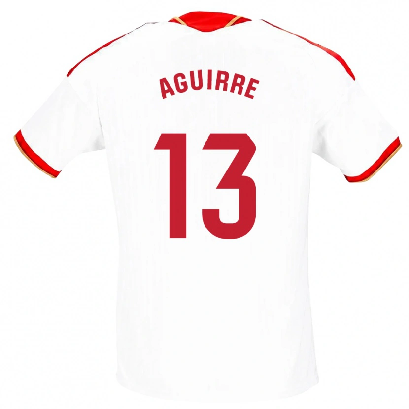 Danxen Herren Yolanda Aguirre #13 Weiß Rot Heimtrikot Trikot 2026/27 T-Shirt