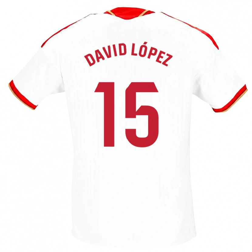 Danxen Herren David López #15 Weiß Rot Heimtrikot Trikot 2026/27 T-Shirt