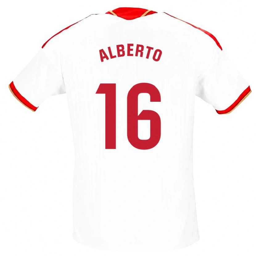 Danxen Herren Alberto González #16 Weiß Rot Heimtrikot Trikot 2026/27 T-Shirt