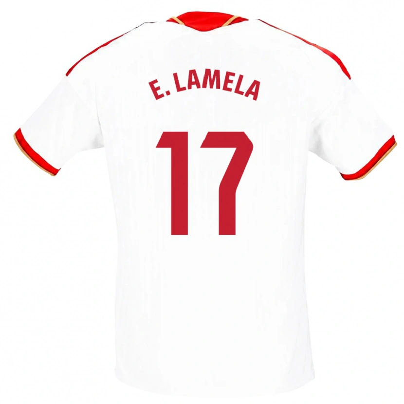 Danxen Herren Erik Lamela #17 Weiß Rot Heimtrikot Trikot 2026/27 T-Shirt
